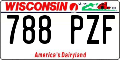 WI license plate 788PZF