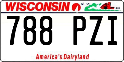 WI license plate 788PZI