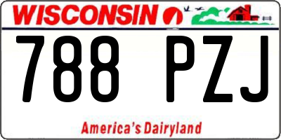 WI license plate 788PZJ