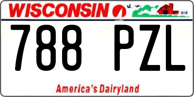 WI license plate 788PZL