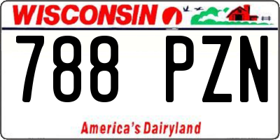 WI license plate 788PZN