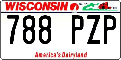 WI license plate 788PZP