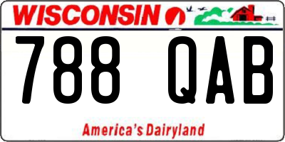 WI license plate 788QAB