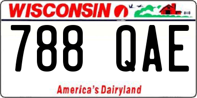 WI license plate 788QAE