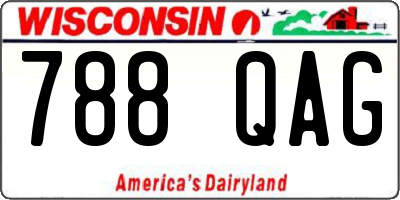WI license plate 788QAG