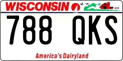 WI license plate 788QKS
