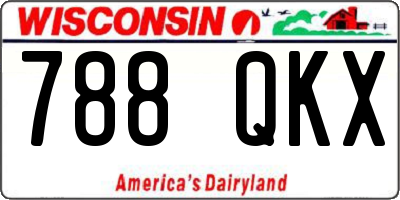 WI license plate 788QKX