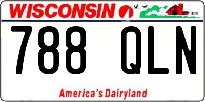 WI license plate 788QLN