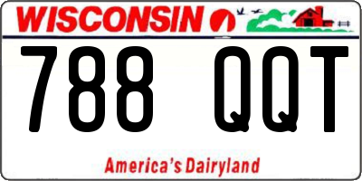 WI license plate 788QQT