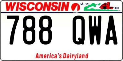 WI license plate 788QWA