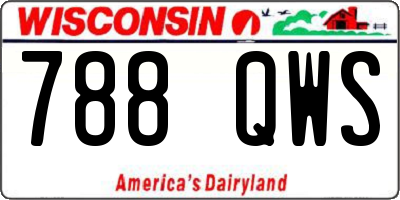 WI license plate 788QWS