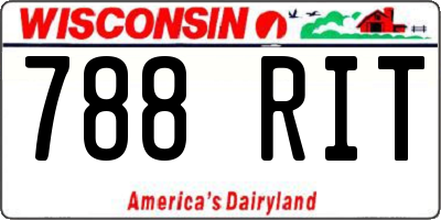 WI license plate 788RIT