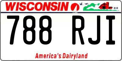WI license plate 788RJI
