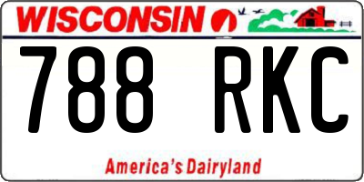 WI license plate 788RKC