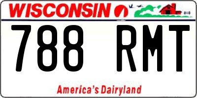 WI license plate 788RMT