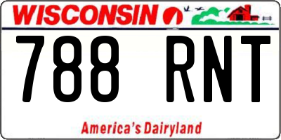 WI license plate 788RNT