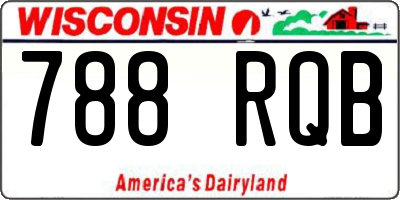 WI license plate 788RQB