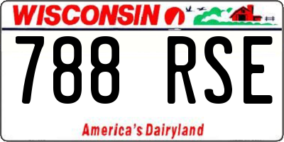 WI license plate 788RSE
