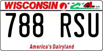 WI license plate 788RSU