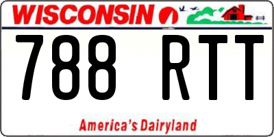 WI license plate 788RTT
