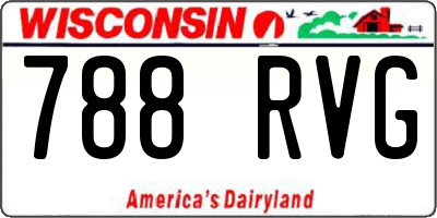 WI license plate 788RVG