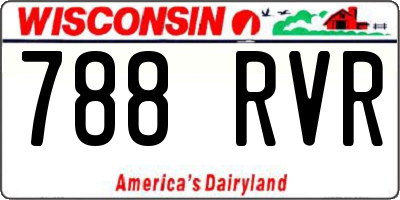 WI license plate 788RVR
