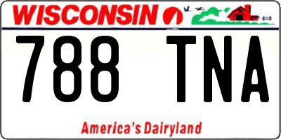 WI license plate 788TNA