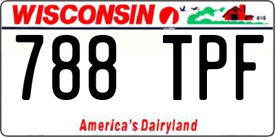 WI license plate 788TPF