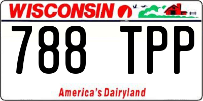 WI license plate 788TPP