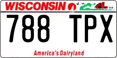 WI license plate 788TPX