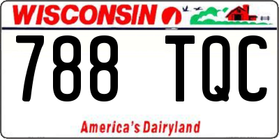 WI license plate 788TQC