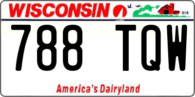 WI license plate 788TQW