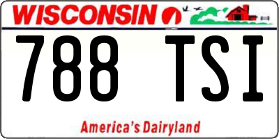 WI license plate 788TSI