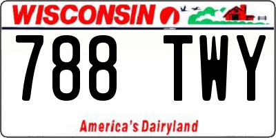 WI license plate 788TWY