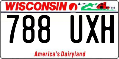 WI license plate 788UXH