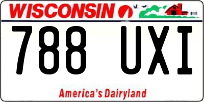 WI license plate 788UXI