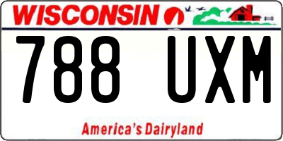 WI license plate 788UXM