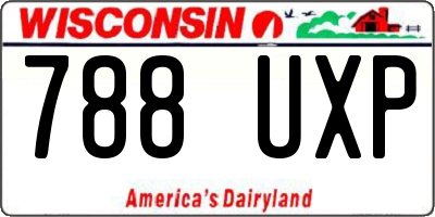 WI license plate 788UXP