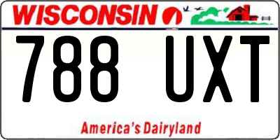 WI license plate 788UXT