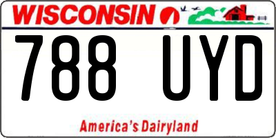 WI license plate 788UYD