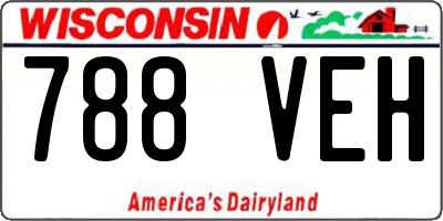 WI license plate 788VEH