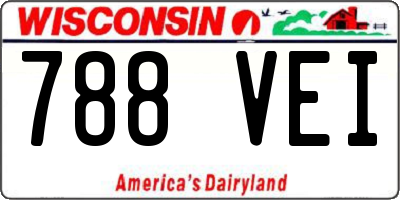WI license plate 788VEI