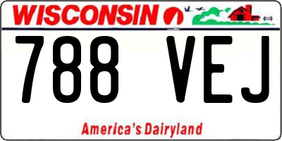WI license plate 788VEJ