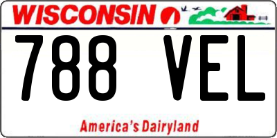 WI license plate 788VEL