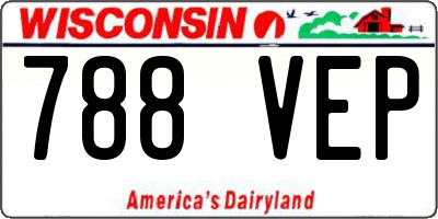 WI license plate 788VEP