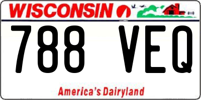 WI license plate 788VEQ