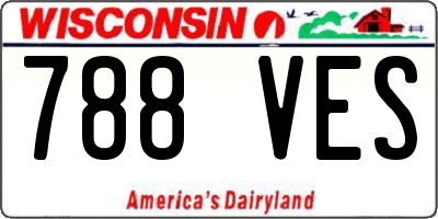 WI license plate 788VES