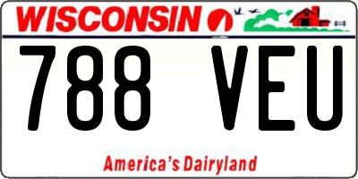 WI license plate 788VEU