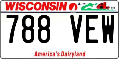 WI license plate 788VEW
