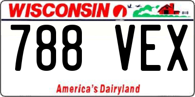 WI license plate 788VEX